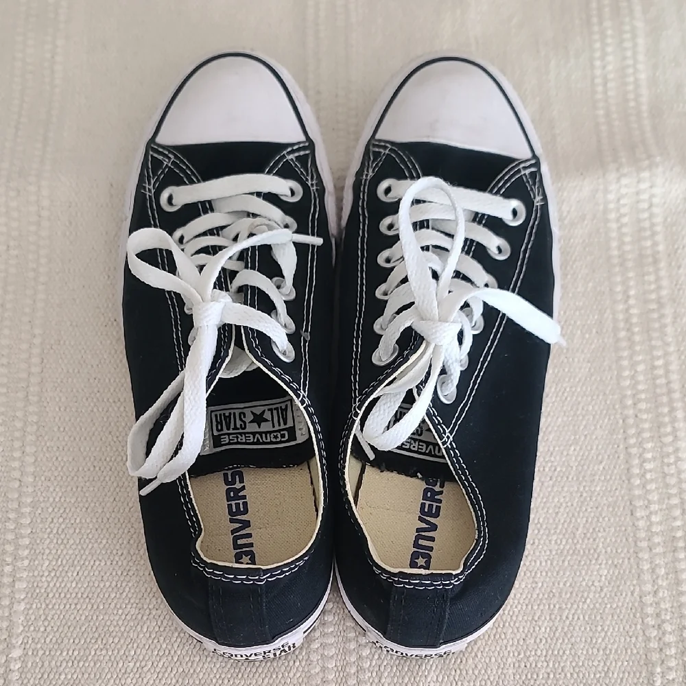 Black and White Canvas Sneakers - Picture 2 of 6